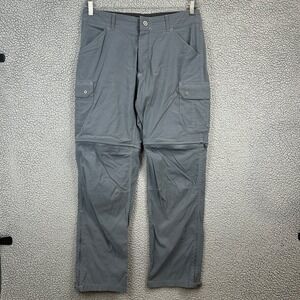 KÜHL Pants Men's Gray 34x32 Convertible Cargo‎ Zip Off Outdoor Hiking